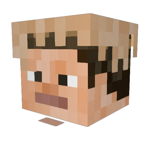 fdoxia Minecraft avatar head, 3D render