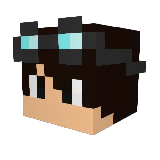 fdsd Minecraft avatar head, 3D render