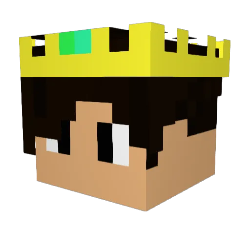 fdusty Minecraft avatar head, 3D render