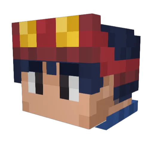 fdzz1 Minecraft avatar head, 3D render