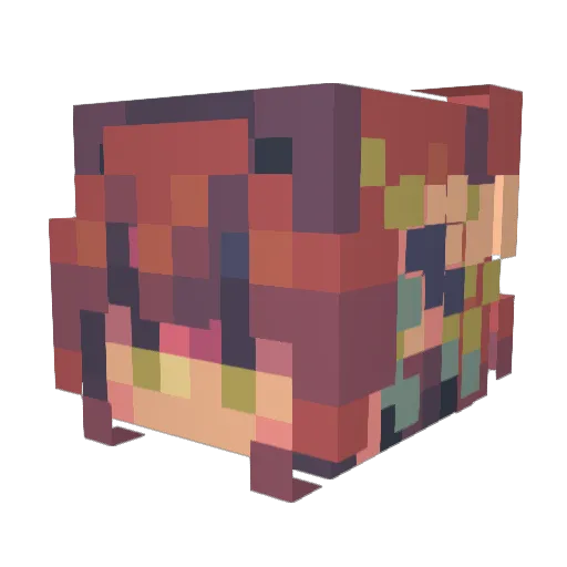 fearfulosprey Minecraft avatar head, 3D render