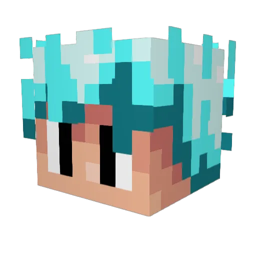 fearmomentory Minecraft avatar head, 3D render