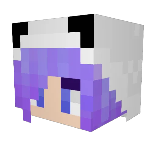feather4real Minecraft avatar head, 3D render