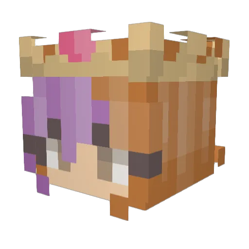 feather_cupcake Minecraft avatar head, 3D render