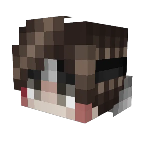 featheys Minecraft avatar head, 3D render