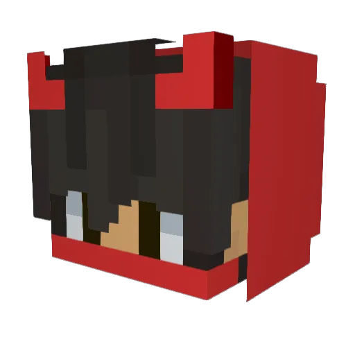 featliNn Minecraft avatar head, 3D render