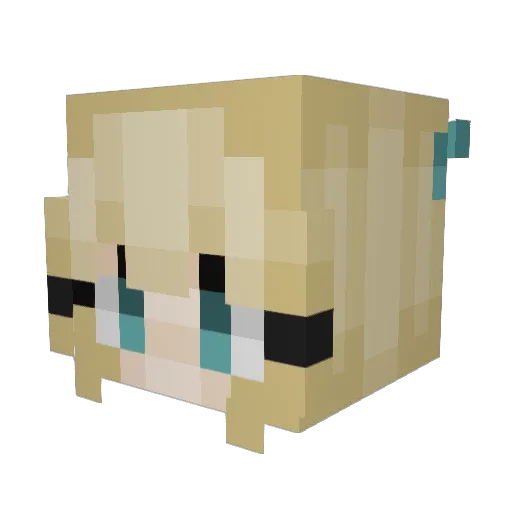 feava Minecraft avatar head, 3D render