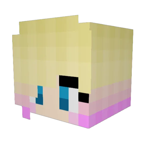 febeyuuki Minecraft avatar head, 3D render