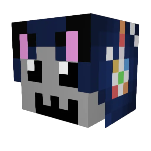 fechy Minecraft avatar head, 3D render