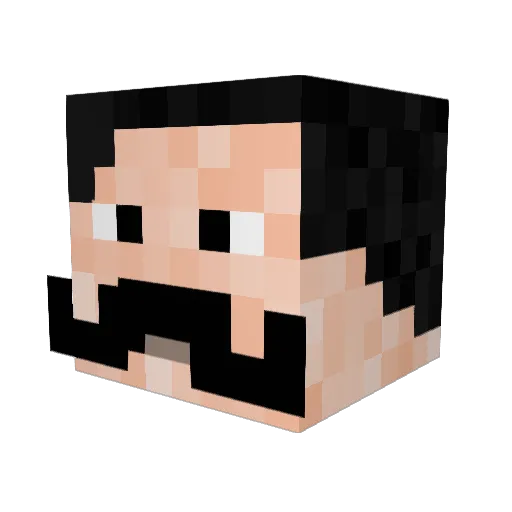 fed0t Minecraft avatar head, 3D render