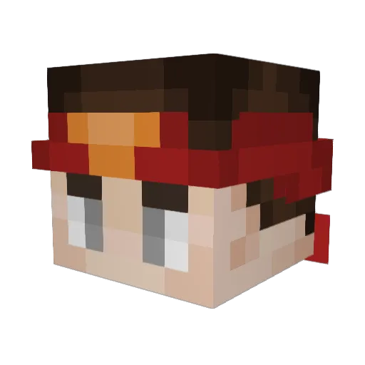 fedPOP Minecraft avatar head, 3D render