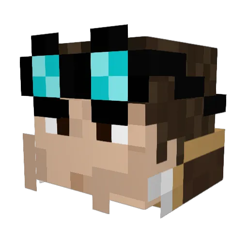 fedd_ Minecraft avatar head, 3D render