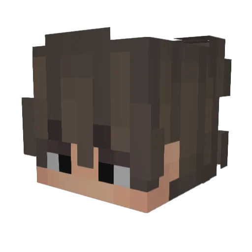 feddyplays Minecraft avatar head, 3D render