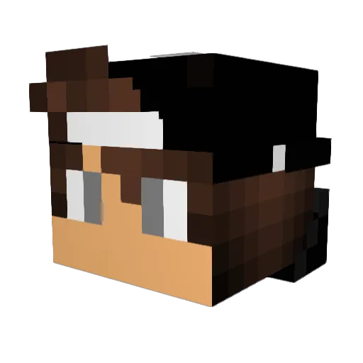 fedecres Minecraft avatar head, 3D render