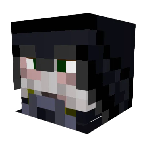 fedephy Minecraft avatar head, 3D render