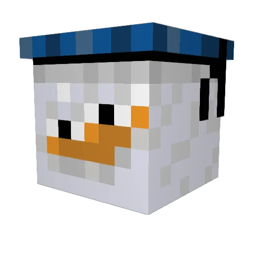 federaljet Minecraft avatar head, 3D render