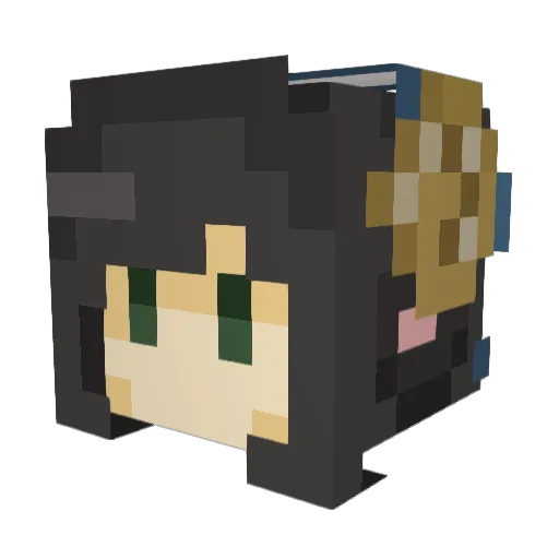 fedo_mobi Minecraft avatar head, 3D render