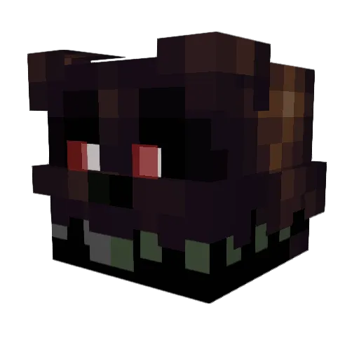 fedoas Minecraft avatar head, 3D render