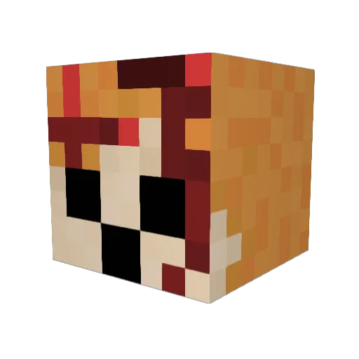 fedorc Minecraft avatar head, 3D render