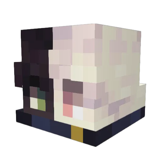 fedorenkozz Minecraft avatar head, 3D render