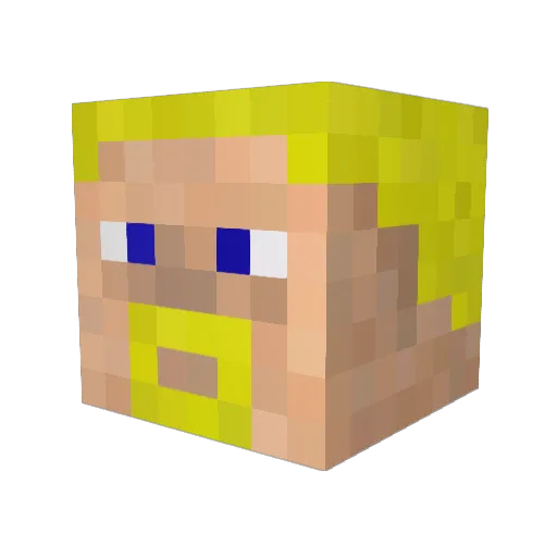 fedrict Minecraft avatar head, 3D render