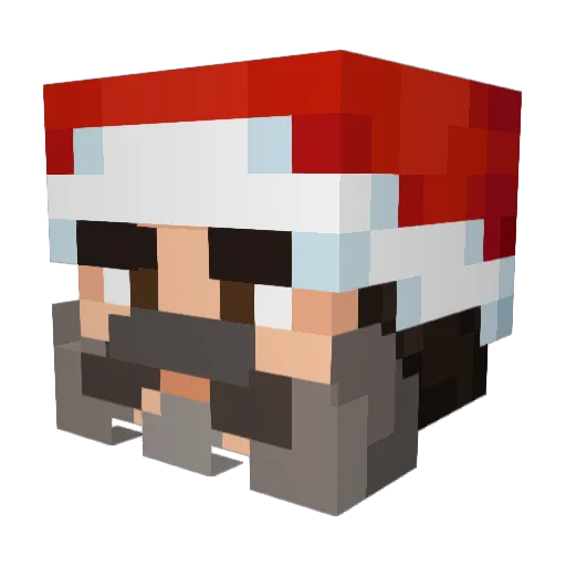 fedstep Minecraft avatar head, 3D render