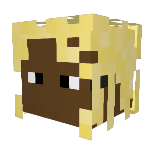 fedtefar Minecraft avatar head, 3D render