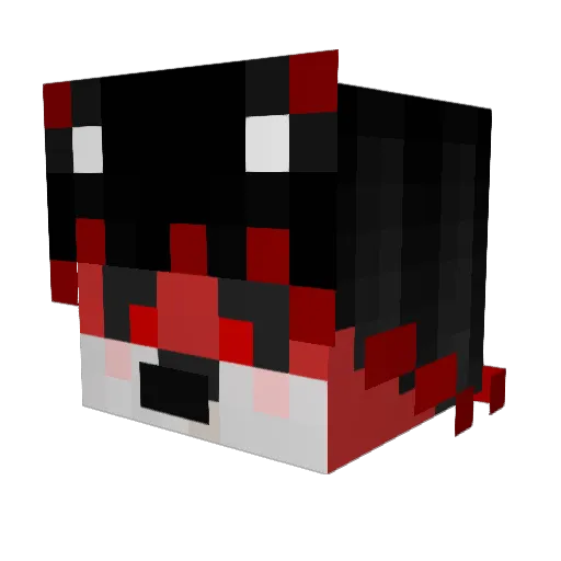 fedupfox Minecraft avatar head, 3D render