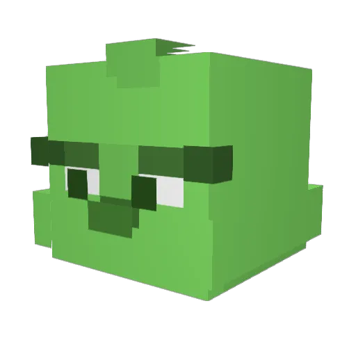 feebbs Minecraft avatar head, 3D render
