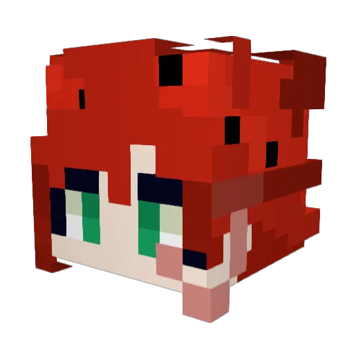 feeder111 Minecraft avatar head, 3D render