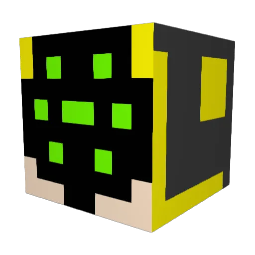 feedingl0rd Minecraft avatar head, 3D render