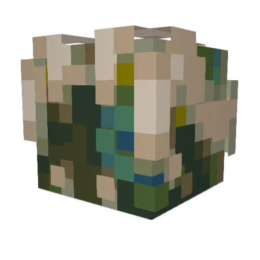 feedthegrass Minecraft avatar head, 3D render