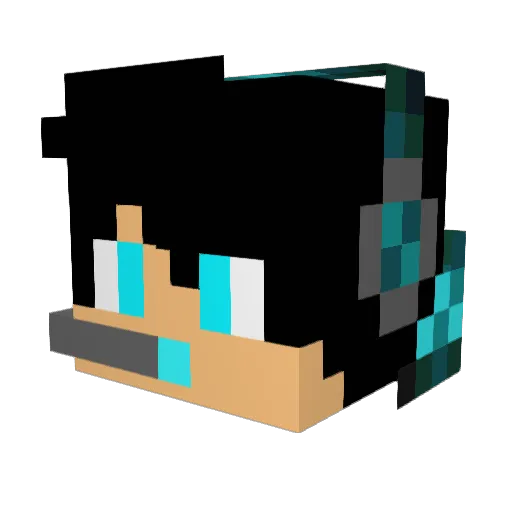 feeee07 Minecraft avatar head, 3D render