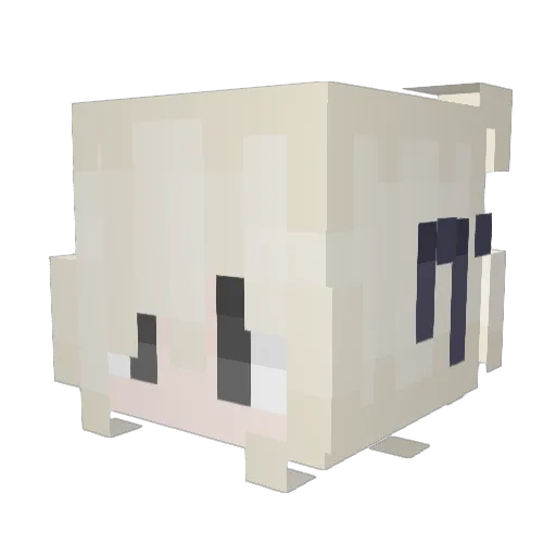 feel Minecraft avatar head, 3D render