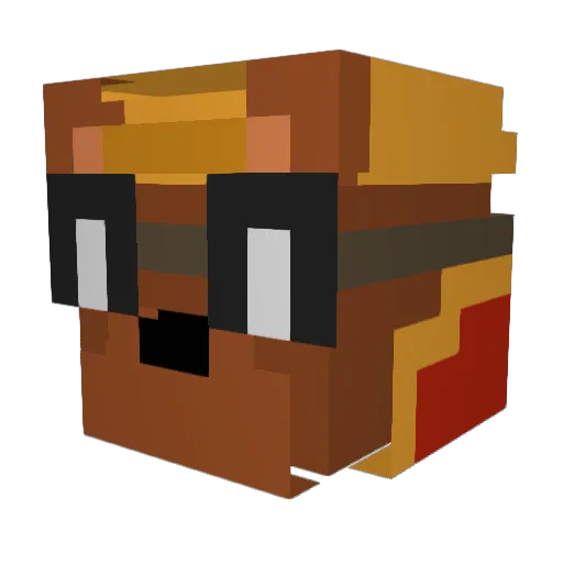 feetman2 Minecraft avatar head, 3D render