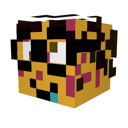 feetsss Minecraft avatar head, 3D render
