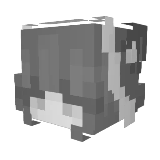 fefefefefeas Minecraft avatar head, 3D render