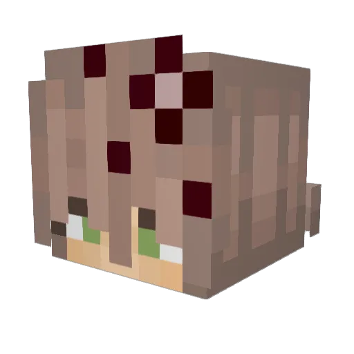 fefepotato Minecraft avatar head, 3D render