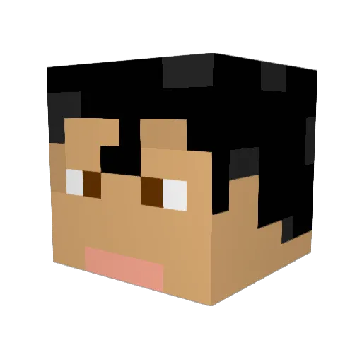 feffy93 Minecraft avatar head, 3D render