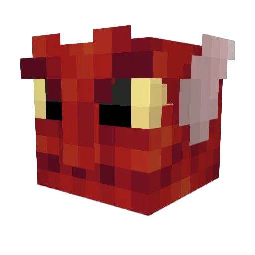 fefolas Minecraft avatar head, 3D render