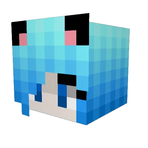 feihoo Minecraft avatar head, 3D render