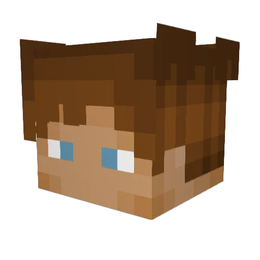 feistee Minecraft avatar head, 3D render