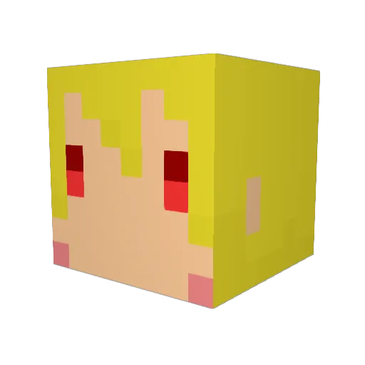 feisty_hiro Minecraft avatar head, 3D render