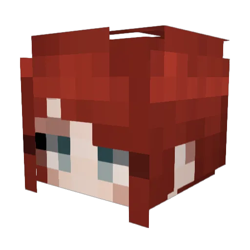 feistyredhead777 Minecraft avatar head, 3D render