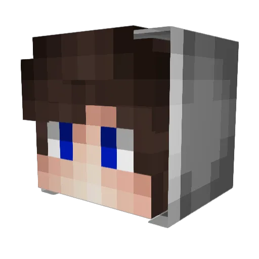 feiticeiroo Minecraft avatar head, 3D render