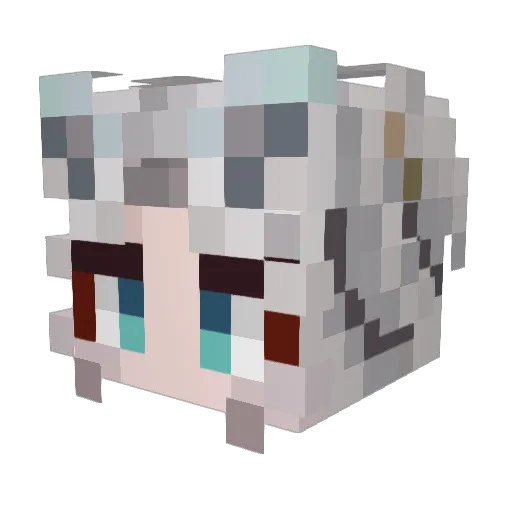 feixiao_15 Minecraft avatar head, 3D render