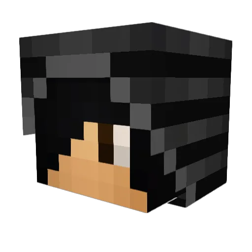 fel1pee Minecraft avatar head, 3D render