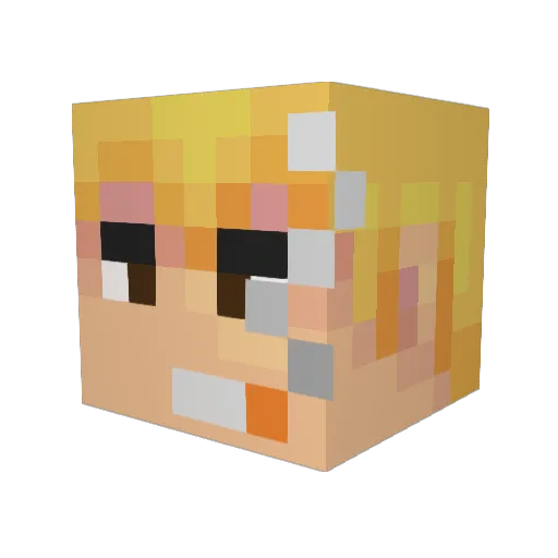 felczu Minecraft avatar head, 3D render