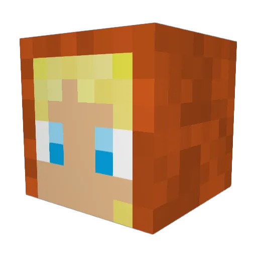 feliPSju Minecraft avatar head, 3D render