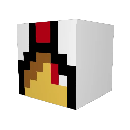 felicapo123xd Minecraft avatar head, 3D render